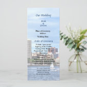 Philadelphia Pa Skyline Wedding Program Programm (Stehend Vorderseite)