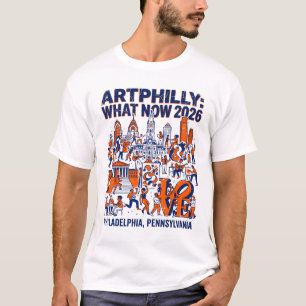 Philadelphia PA Stadt-Skyline und Community-Kunst- T-Shirt