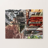 Philadelphia PA Street mit Orange Shutters Puzzle (Horizontal)