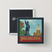 Philadelphia, PA | Unabhängigkeitshalle Button (Vorne & Hinten)