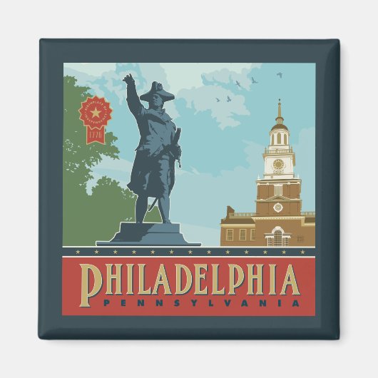 Philadelphia, PA | Unabhängigkeitshalle Magnet (Vorne)
