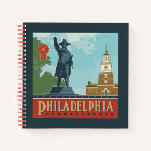 Philadelphia, PA Unabhängigkeitshalle Notizblock