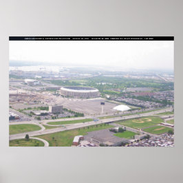 Philadelphia PA Veterans Stadion Luft View Poster