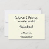 Philadelphia, PA Vintag Map Save The Date (Rückseite)