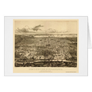 Philadelphia, panoramische Karte PAs - 1857