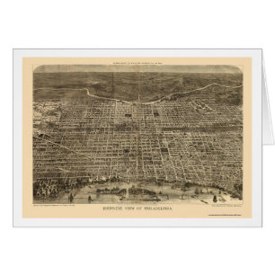 Philadelphia, panoramische Karte PAs - 1872