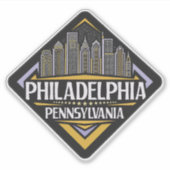 Philadelphia Pennsylvania Aufkleber (Vorderseite)