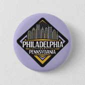 Philadelphia Pennsylvania Button (Vorderseite)