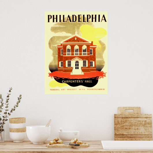 Philadelphia Pennsylvania Carpenters Hall Poster (Küche)