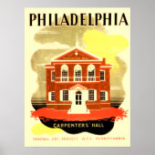 Philadelphia Pennsylvania Carpenters Hall Poster (Vorne)