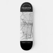 Philadelphia, Pennsylvania City Map Skateboard (Vorderseite)