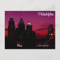 Philadelphia Pennsylvania City Skyline bei Sunset