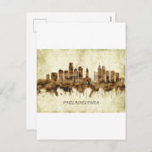 Philadelphia Pennsylvania Cityscape Feiertagspostkarte (Vorne/Hinten)