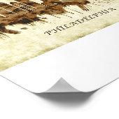 Philadelphia Pennsylvania Cityscape Poster (Ecke)