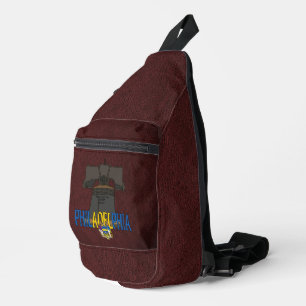Philadelphia Pennsylvania Cocoa Brown Textur Crossbody Bag