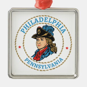 Philadelphia Pennsylvania Colonial Ornament Aus Metall