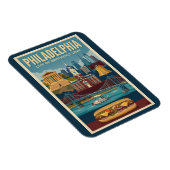 Philadelphia Pennsylvania Culture Illustration Art Magnet (Rechte Seite)