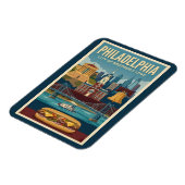 Philadelphia Pennsylvania Culture Illustration Art Magnet (Linke Seite)