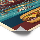 Philadelphia Pennsylvania Culture Illustration Art Poster (Ecke)