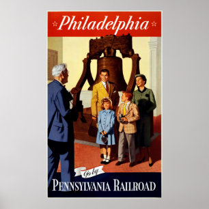 Philadelphia - Pennsylvania Eisenbahn Vintag Poste Poster