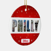 Philadelphia Pennsylvania Foto Weihnachten Keramik Ornament (Rechts)