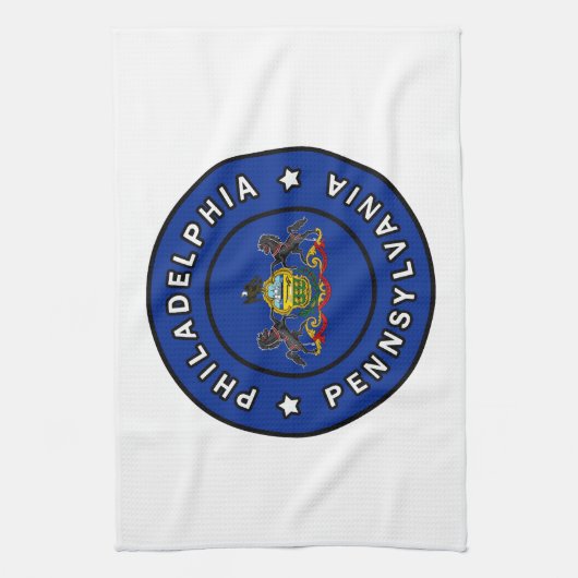 Philadelphia Pennsylvania Geschirrtuch (Vertikal)