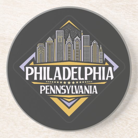 Philadelphia Pennsylvania Getränkeuntersetzer (Vorne)