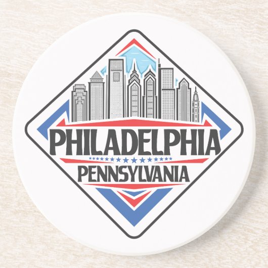 Philadelphia Pennsylvania Getränkeuntersetzer (Vorne)