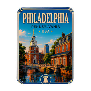 🔔 Philadelphia Pennsylvania Historische Reise 🔔 Magnet