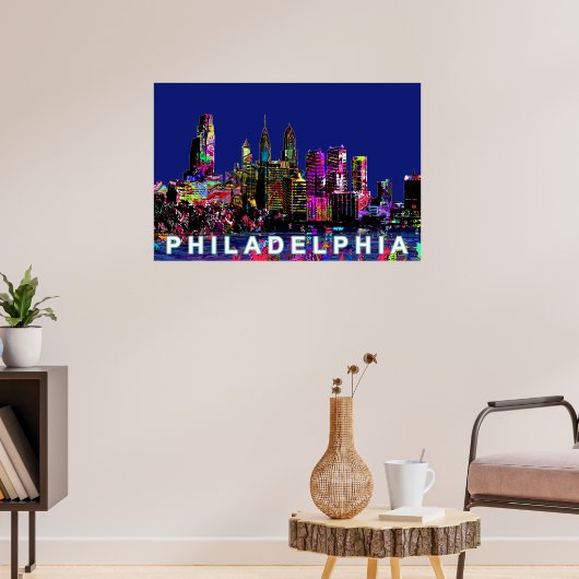 Philadelphia, Pennsylvania in Graffiti Poster (Wohnzimmer 3)