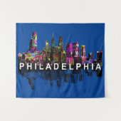 Philadelphia, Pennsylvania in Graffiti Tapestry Wandteppich (Vorderseite (Horizontal))