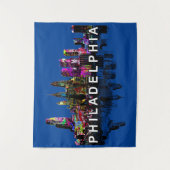 Philadelphia, Pennsylvania in Graffiti Tapestry Wandteppich (Vorderseite)