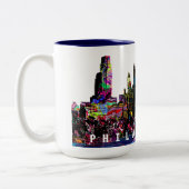 Philadelphia, Pennsylvania in Graffiti Zweifarbige Tasse (Links)