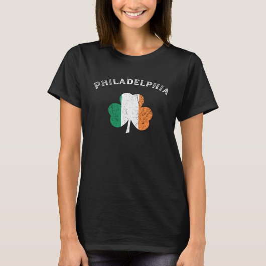 PHILADELPHIA PENNSYLVANIA Irish American Shamrock T-Shirt (Vorderseite)