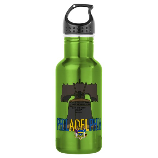Philadelphia Pennsylvania Liberty Bell Flasche Edelstahlflasche (Vorderseite)