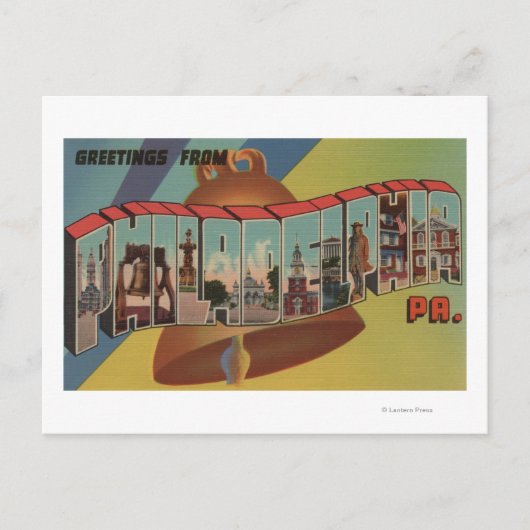 Philadelphia, Pennsylvania (Liberty Bell) Postkarte (Vorderseite)