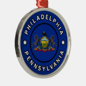 Philadelphia Pennsylvania Ornament Aus Metall (Rechts)