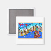 Philadelphia Pennsylvania PA Großer Brief Postkart Magnet (Vorderseite/Rückseite)