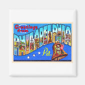 Philadelphia Pennsylvania PA Großer Brief Postkart Magnet (Vorne)