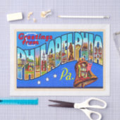 Philadelphia Pennsylvania PA Großer Brief Postkart Seidenpapier (Handwerk)