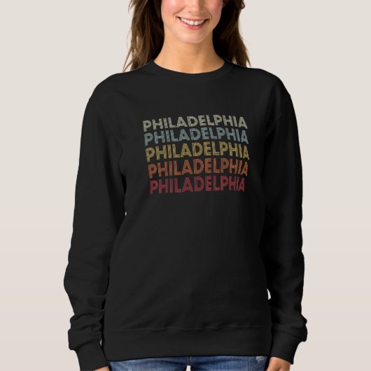 Philadelphia Pennsylvania Philadelphia PA Retro Vi Sweatshirt (Vorderseite)