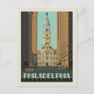 Philadelphia, Pennsylvania   Rathaus Postkarte