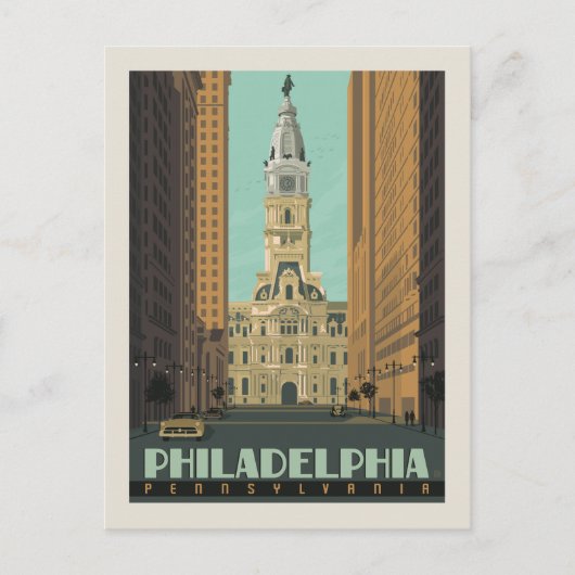 Philadelphia, Pennsylvania | Rathaus Postkarte (Vorderseite)