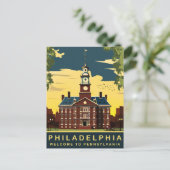Philadelphia, Pennsylvania, Reisen Postkarte (Stehend Vorderseite)