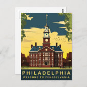 Philadelphia, Pennsylvania, Reisen Postkarte (Vorne/Hinten)