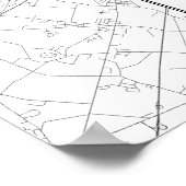 Philadelphia, Pennsylvania (schwarz auf weiß) Poster (Ecke)