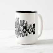 Philadelphia, Pennsylvania, schwarz Zweifarbige Tasse (VorderseiteRechts)