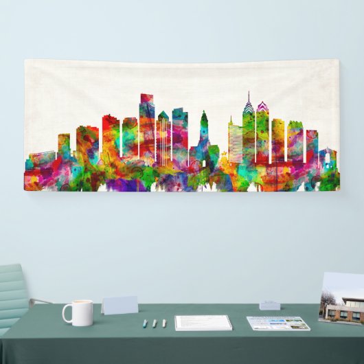 Philadelphia Pennsylvania Skyline Banner (Messe)