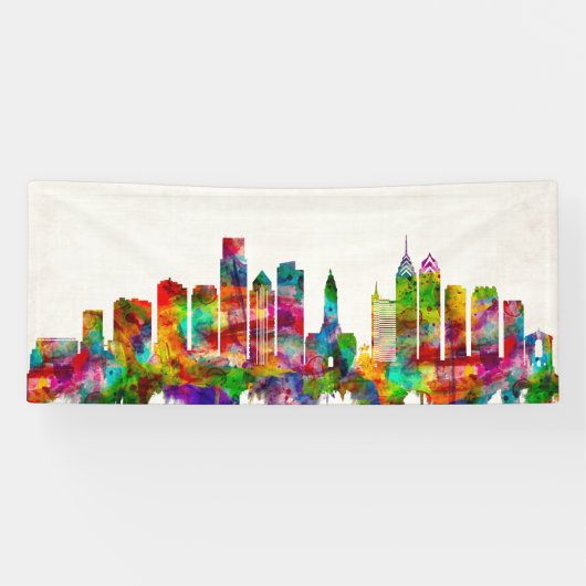 Philadelphia Pennsylvania Skyline Banner (Horizontal)