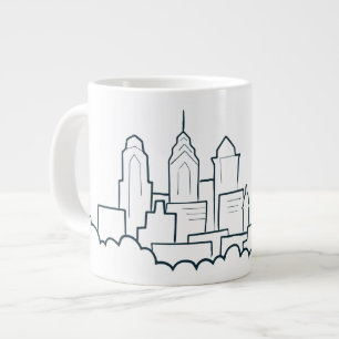 Philadelphia Pennsylvania Skyline Jumbo-Tasse